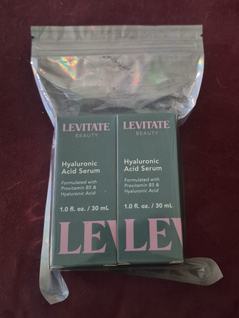 New-2 Levitate Beauty Hyaluronic Acid Serum - Green & Pink Packaging (2 Pack)